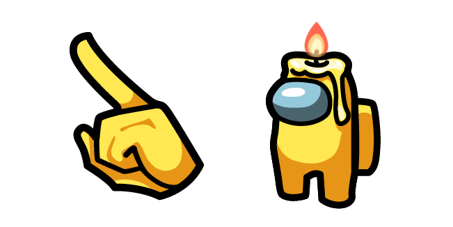 Among Us Yellow Candle Character курсор