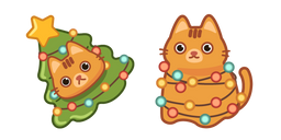 Cute Cat and Christmas Tree Cursor