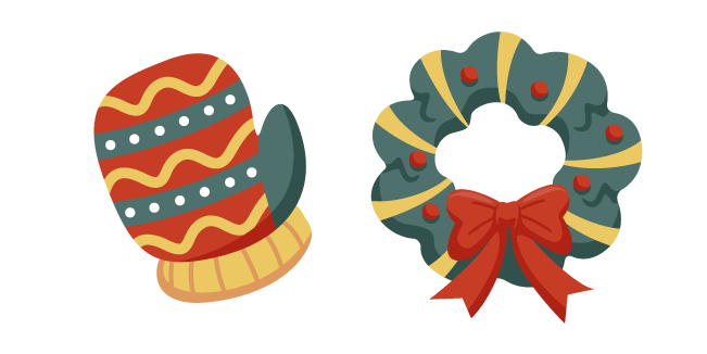 Christmas Glove and Wreath Cursor