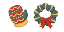 Christmas Glove and Wreath Cursor