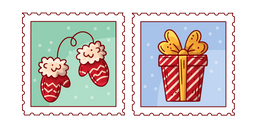 Christmas Stamps with Gloves and Gift Box Cursor