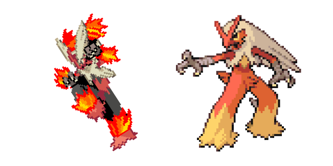 Pokemon Blaziken Pixel Cursor