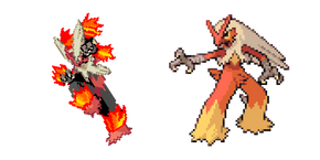 Pokemon Blaziken Pixel Curseur