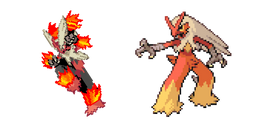 Pokemon Blaziken Pixel Cursor