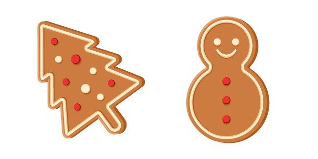 Christmas Tree and Snowman Cookies Cursor