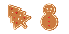 Christmas Tree and Snowman Cookies Cursor