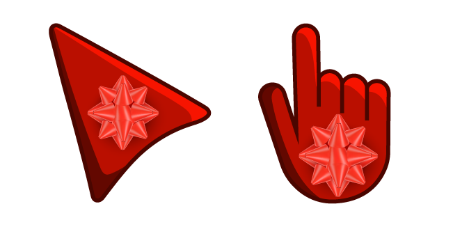 Gift Bow on Red Background cursor – Custom Cursor