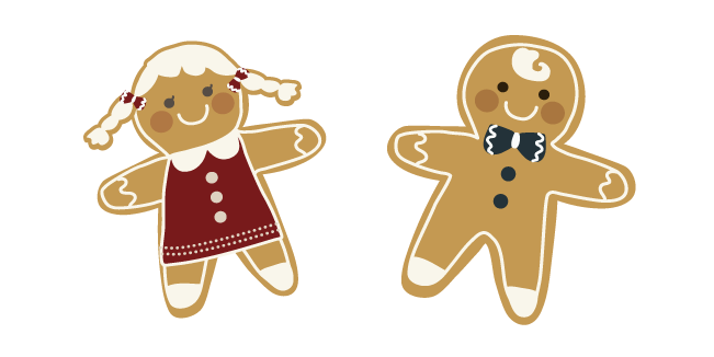 Gingerbread Cookies Girl and Boy курсор