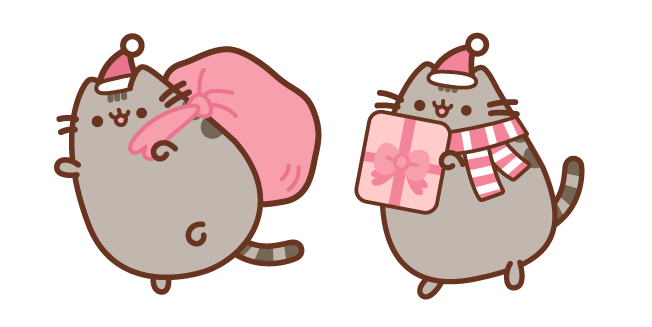 Pusheen and Christmas Presents Cursor