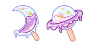 Курсор Cute Moon and Cosmic Planet Popsicles