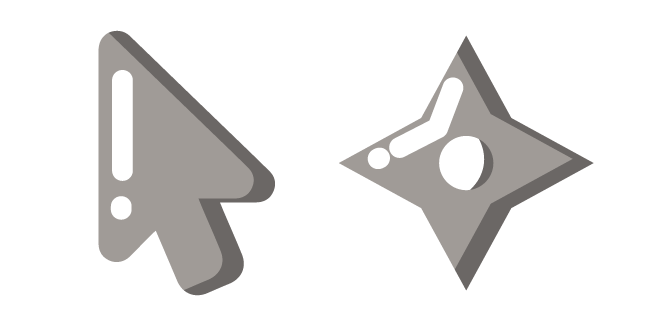 Minimal Gray Shuriken Cursor