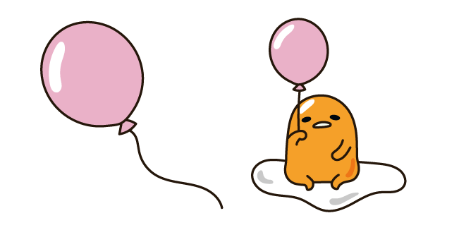 Gudetama et Ballon Rose Cursor