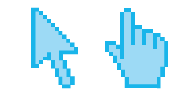 Uranien Bleu Pixel Cursor