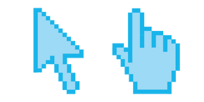 Uranian Blue Pixel Cursor