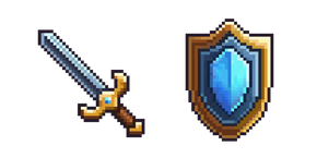 Espada y Escudo Pixel cursor