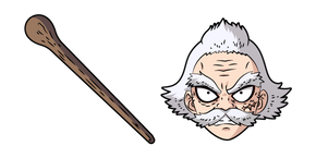 Demon Slayer Jigoro Kuwajima y Bastón de Madera cursor