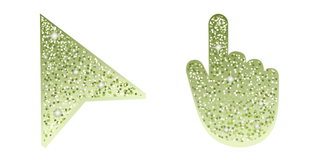 Mindaro Verde Glitter Cursor