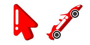 Minimal Red Racing Car Cursor