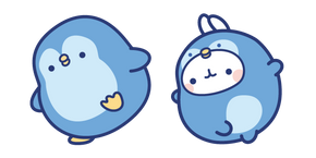 Molang and Piu Piu in Penguin Costumes Cursor