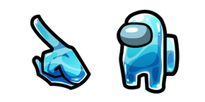 Among Us Blue Water Character Cursor