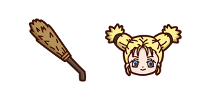 Курсор Chibi Jujutsu Kaisen Momo Nishimiya and Witch Broom