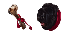 Pug and Present Bone Meme Cursor