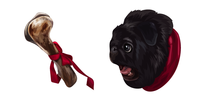 Pug and Present Bone Meme Cursor