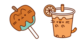 Курсор Pusheen Caramel Apple and Orange Drink