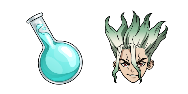 Dr. Stone Senku Ishigami and Flask курсор