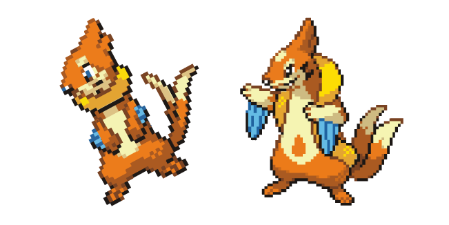 Pokemon Buizel and Floatzel Pixel Cursor