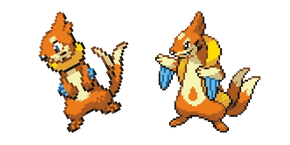 Pokemon Buizel et Floatzel Pixel Curseur