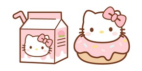 Hello Kitty Peach Milk and Donut Cursor