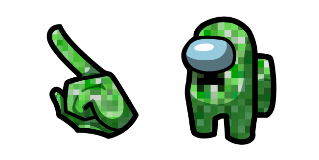 Among Us Personnage Creeper Vert Cursor