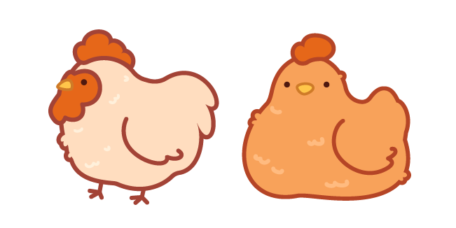 Cute Rooster and Chicken Cursor