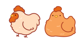 Cute Rooster and Chicken Cursor