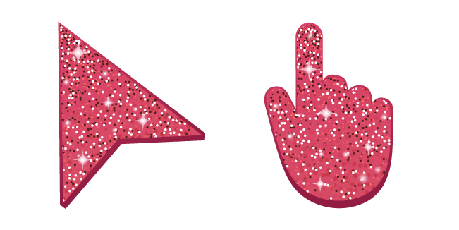 Cerise Rose Glitter Cursor