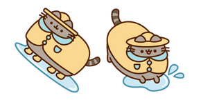 Pusheen on Rainy Day Cursor