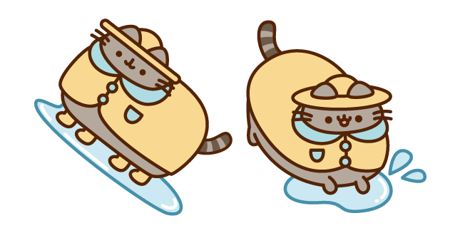 Pusheen on Rainy Day Cursor