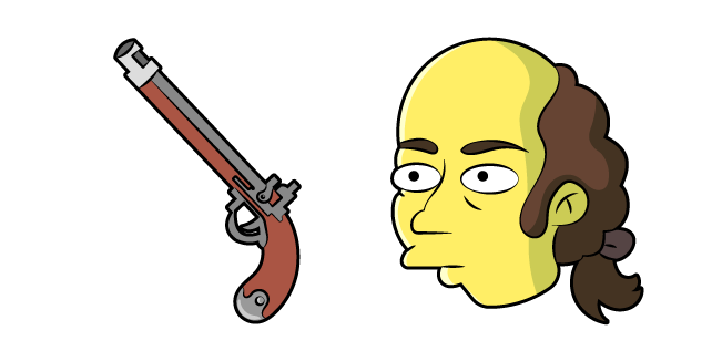 Los Simpson Aaron Burr y Pistola Cursor