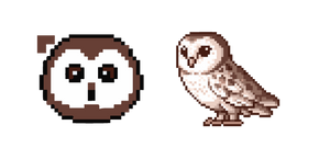 Brown Owl Pixel Cursor