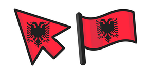 Albania Flag Curseur