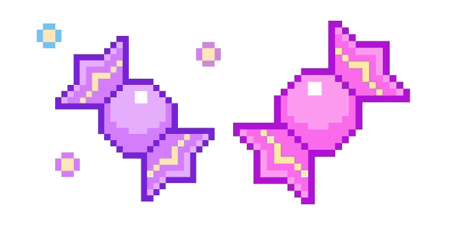 Caramelos Morado y Rosa Pixel Cursor