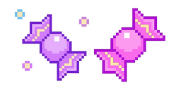 Caramelos Morado y Rosa Pixel Cursor