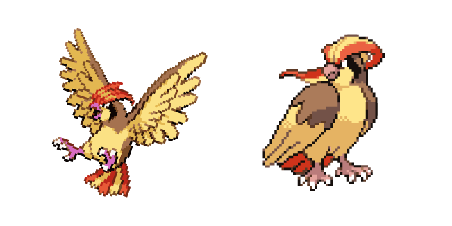 Pokemon Pidgeot and Pidgeotto Pixel курсор