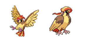 Pokemon Pidgeot et Pidgeotto Pixel Curseur