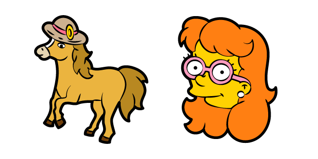 The Simpsons Addison and Horse Toy Cursor