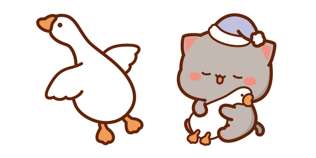 Mochi Mochi Peach Cats Goma and Goose Toy Cursor