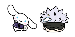 Sanrio × Jujutsu Kaisen Cinnamoroll y Satoru Gojo cursor