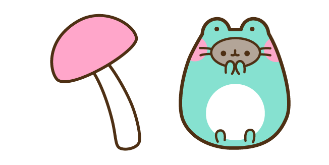 Pusheen Grenouille Enchantée et Champignon Cursor