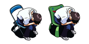 Shinji Ikari en Silla Meme cursor